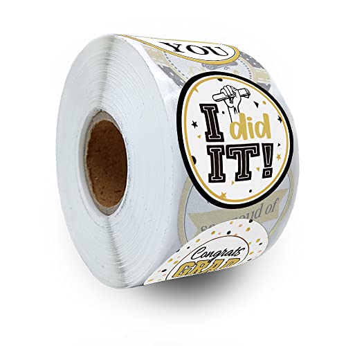 Christmas Round Stickers Rolls 500 Per Roll U44747