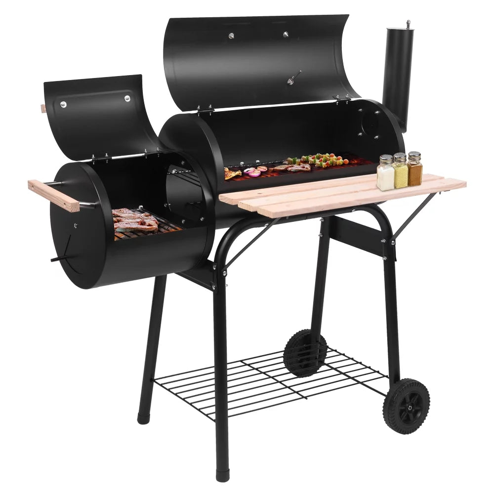 Portable Charcoal Grill and Offset Smoker B67773