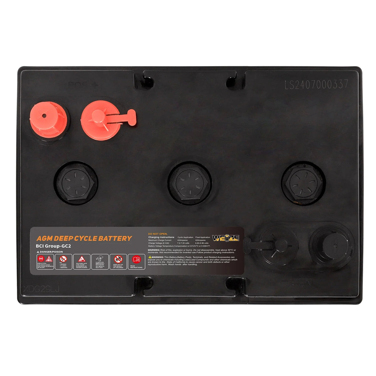 6V 210ah Deep Cycle AGM Battery Q40878