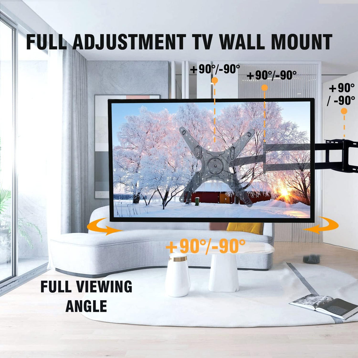 TV Wall Mount Bracket with 48 Extension Articulating Arms V376214