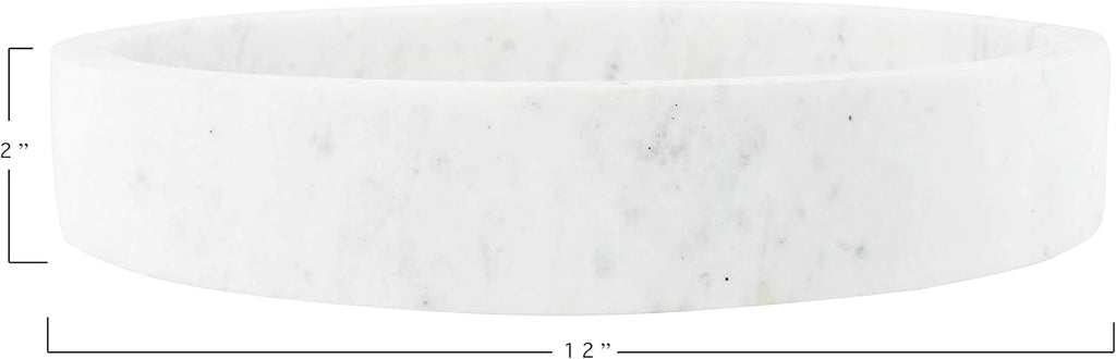 8 Round Carved Marble Tray J265793