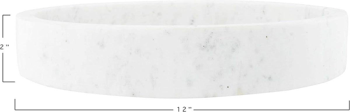 8 Round Carved Marble Tray J265793