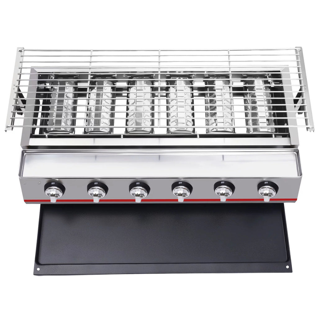 Portable 6 Burner LPG Gas Grill Griddle G4632