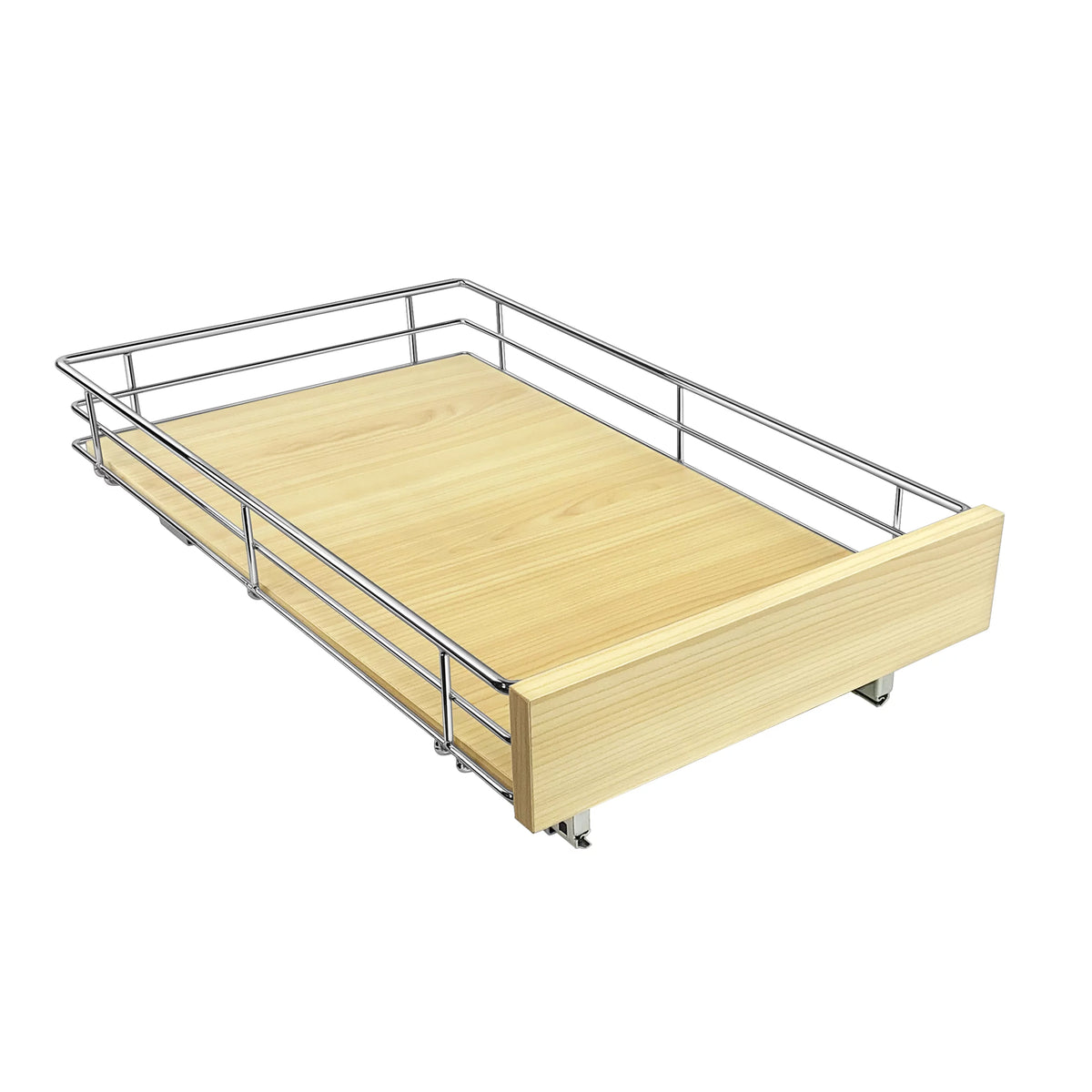 14"W x 21"D Chrome Pull Out Cabinet Organizer Z2643