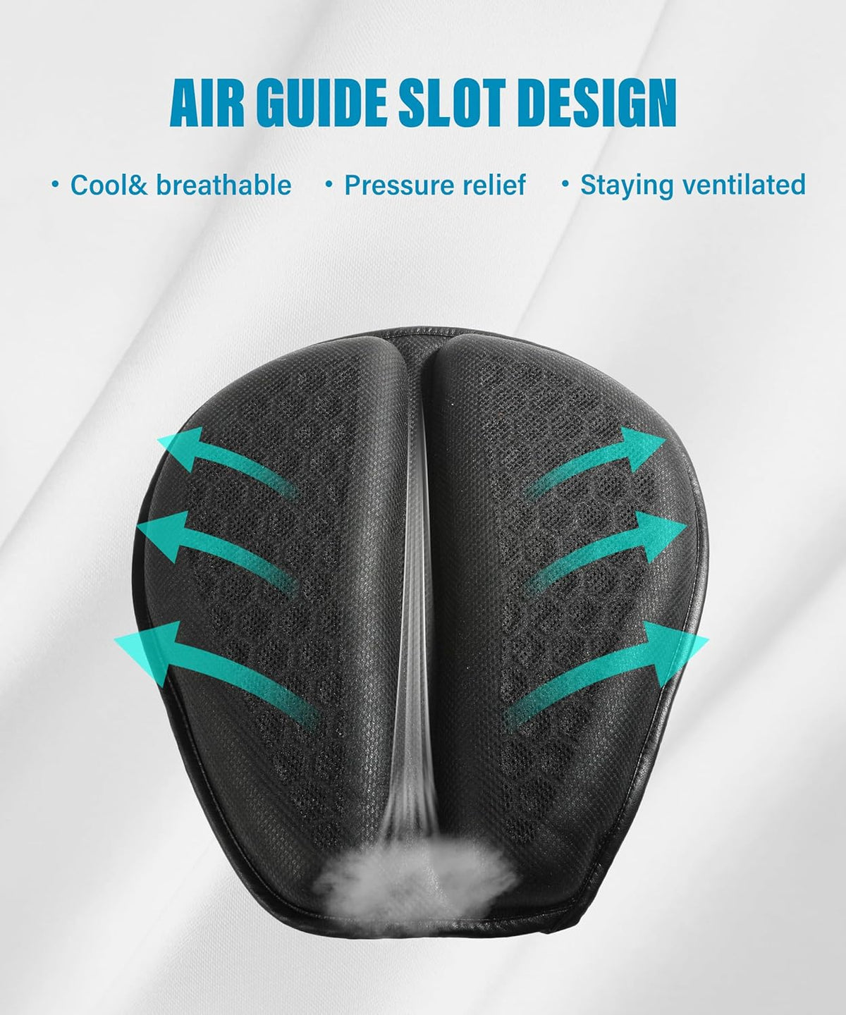 Motorcycle Gel Seat Pad with 3D Honeycomb Breathable Seat Cover P7682