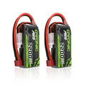 2S 2200mAh 7.4V Lipo Battery with T Connector 2 Packs D5005