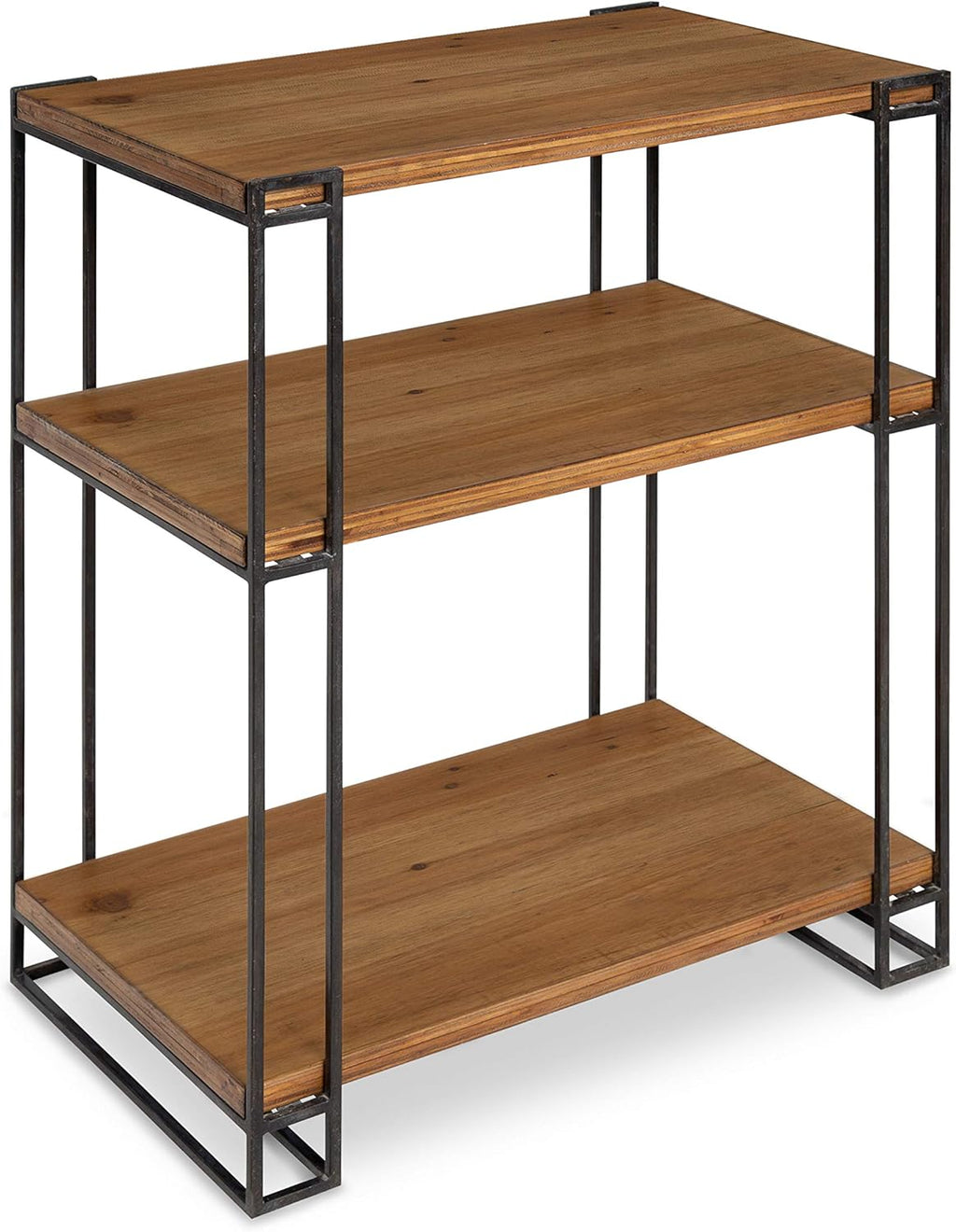 Wood and Metal Side Table with Three Shelves G5834