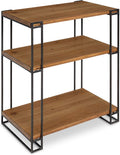 Wood and Metal Side Table with Three Shelves G5834