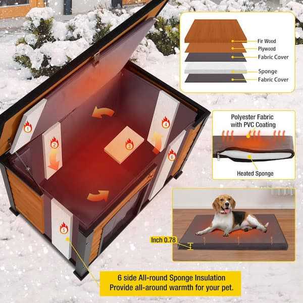 Insulated Outdoor Dog House with Liner D43680