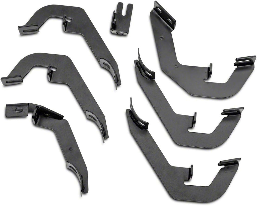 Black 4-Inch Oval Bent End Side Step Bars O961744