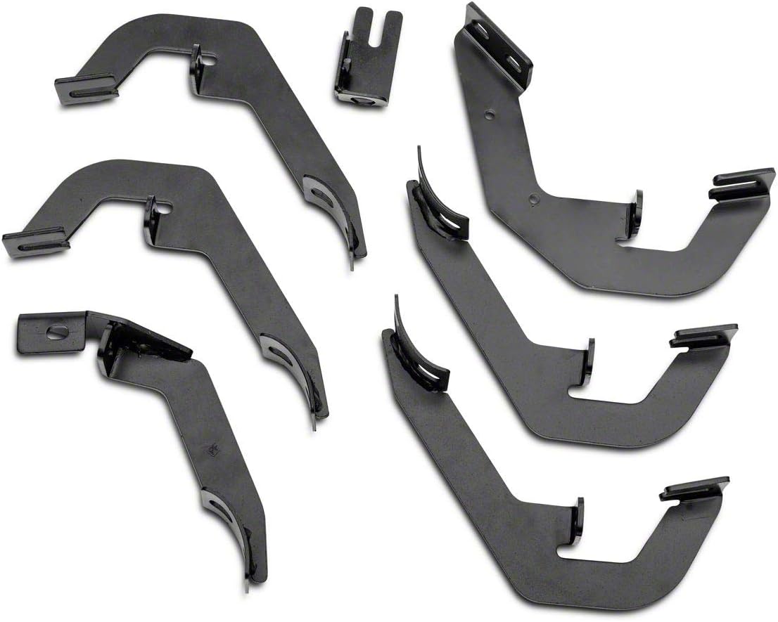 Black 4-Inch Oval Bent End Side Step Bars O961744