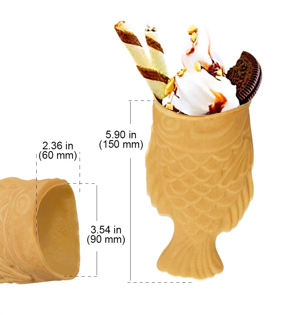 Stainless Steel Taiyaki Maker with Cast Iron Pan H85634