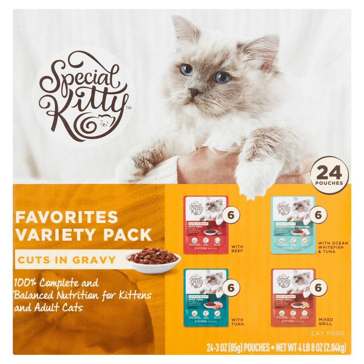 Cuts in Gravy Cat Food 3oz. Pouches P25358