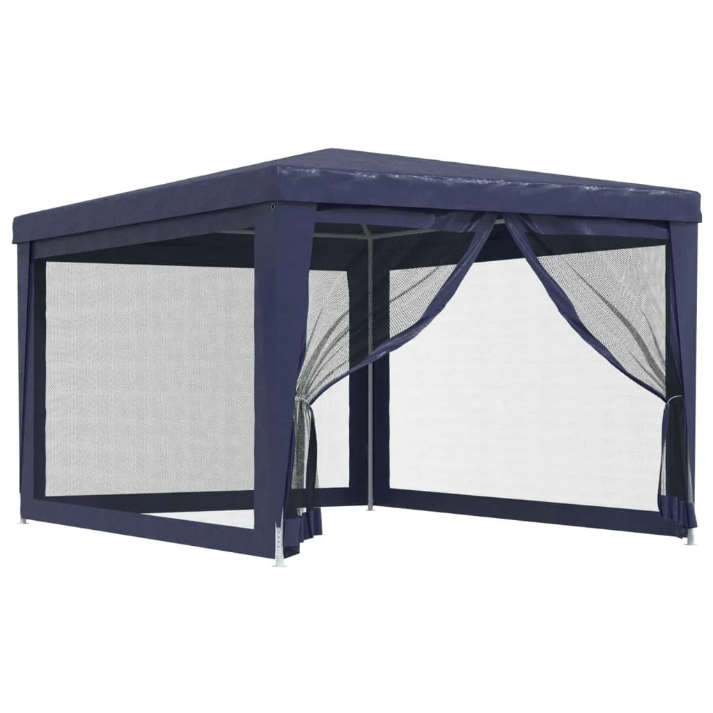Blue 9.8'x13.1' HDPE Party Tent with 4 Mesh Sidewalls U80430