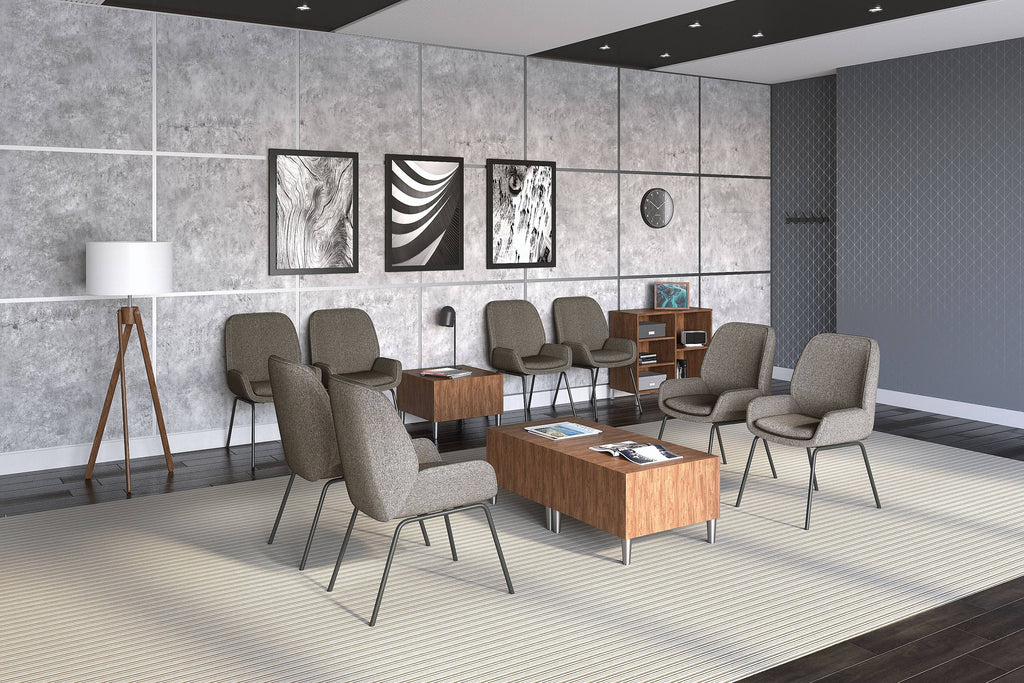 Fabric Guest Chair Gray Seat/Back V1308