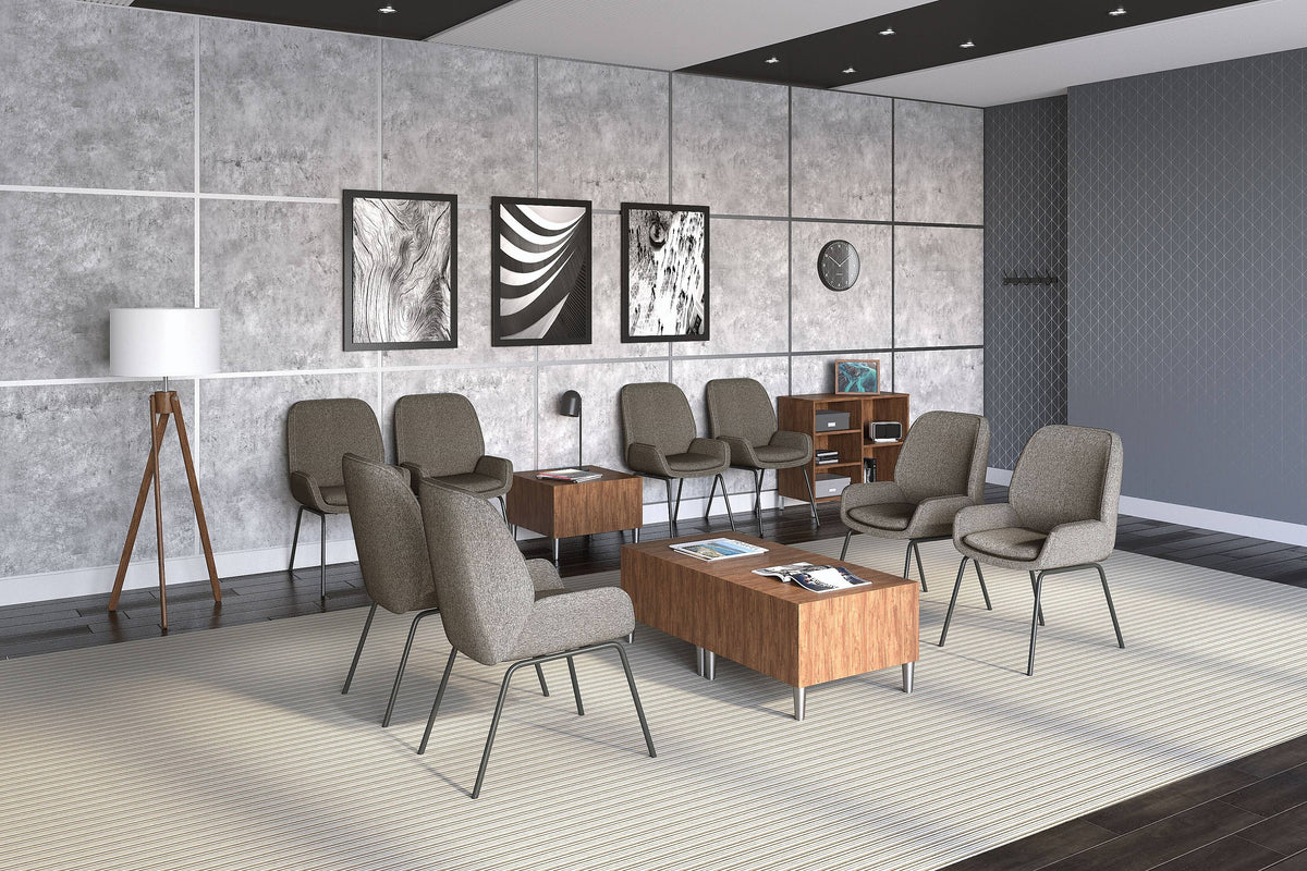Fabric Guest Chair Gray Seat/Back V1308
