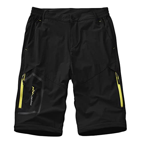 Mens Hiking Stretch Pants Convertible Quick Dry Lightweight Zip Off Outdoor Pants Y124426