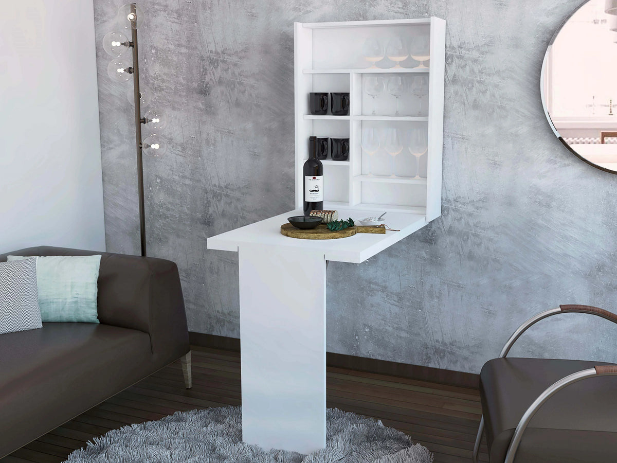 Foldable Table with Base and Shelves R708619