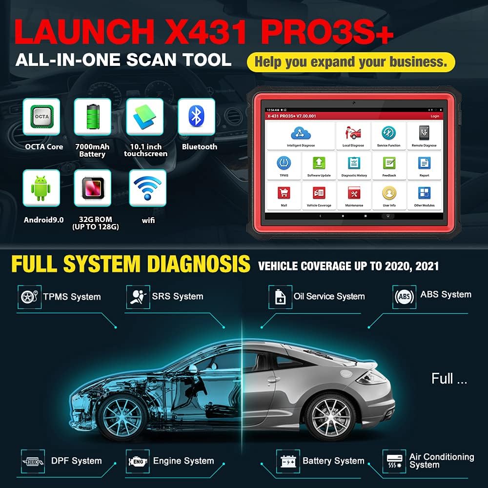 Bi-Directional Bluetooth Diagnostic Scanner J627618