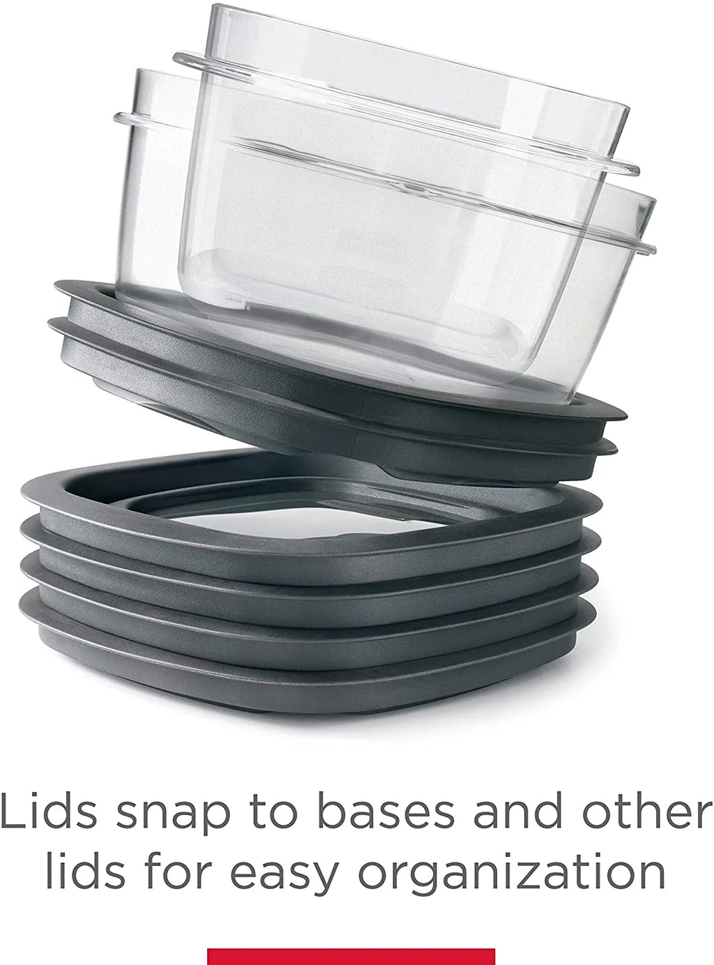 Set of 5 Clear Food Storage Containers Q7378