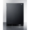 Black Undercounter Refrigerator-Freezer with Thermometer and Alarm G747057