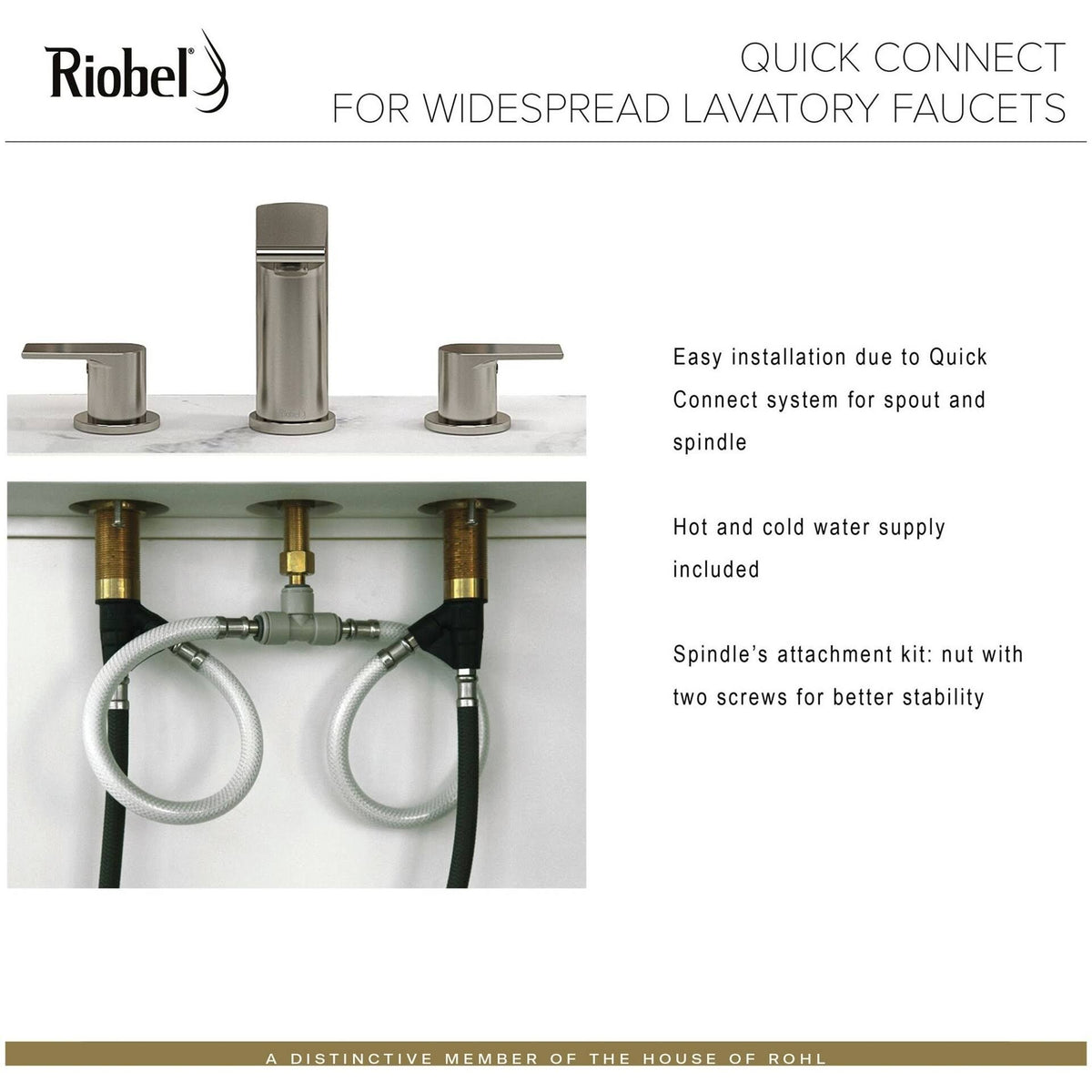 Chrome Widespread Lavatory Faucet M8497