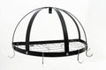 Black Pot Rack with Grid and Chrome Hooks F704153