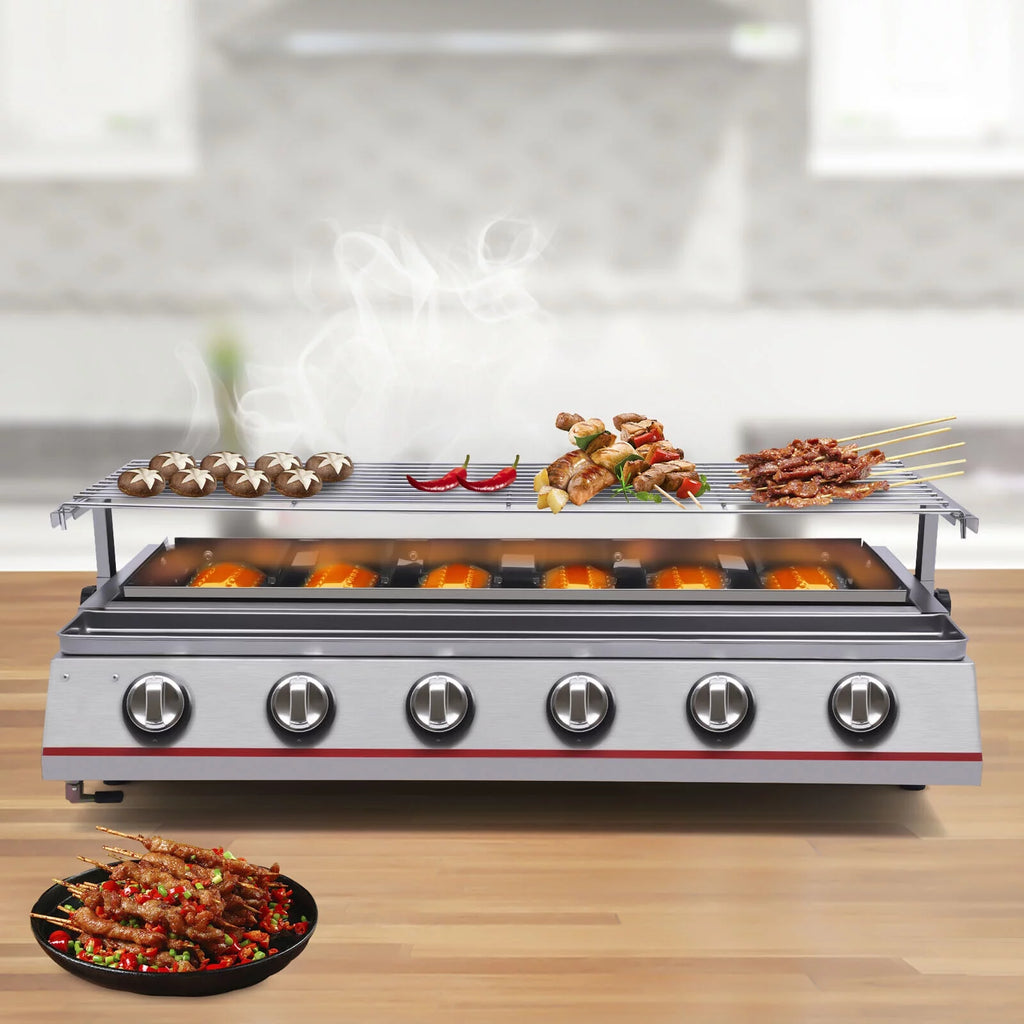 Portable 6 Burner LPG Gas Grill Griddle G4632