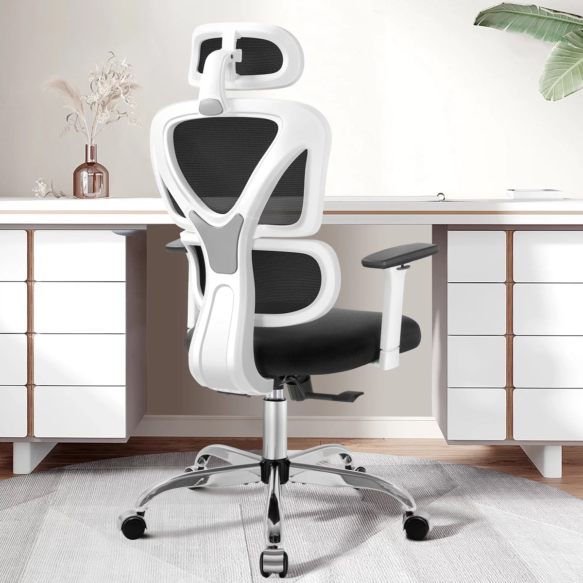 Black High Back Ergonomic Office Chair with Lumbar Support I92433