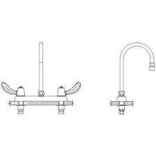 8 inch Chrome Cast Deck Mount Faucet B88990
