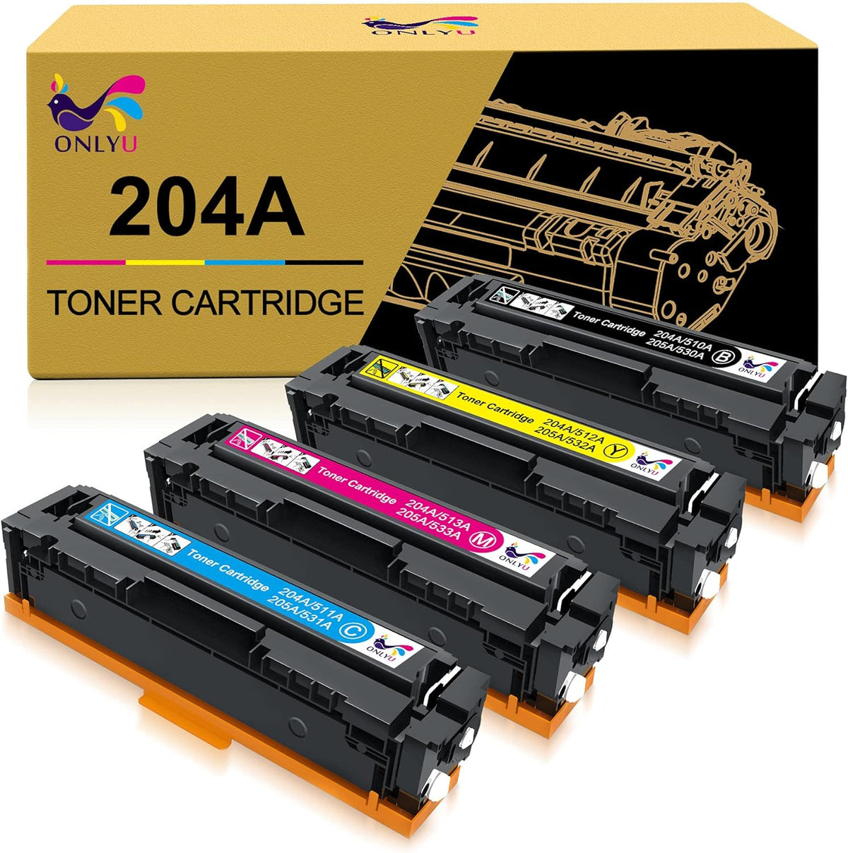 Compatible Toner Cartridge 4-Pack (Black, Cyan, Yellow, Magenta) H7343