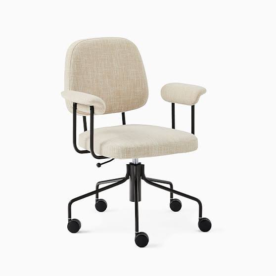 Yarn Dyed Linen Weave Office Chair G21165