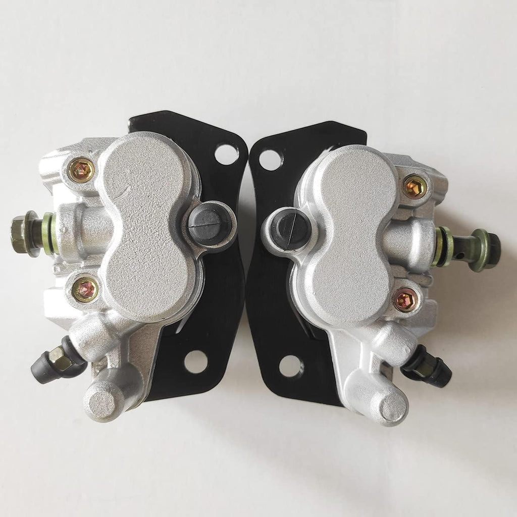 Front Left Right Brake Caliper with Pads, Mounting Bracket Pack of 2 D45664
