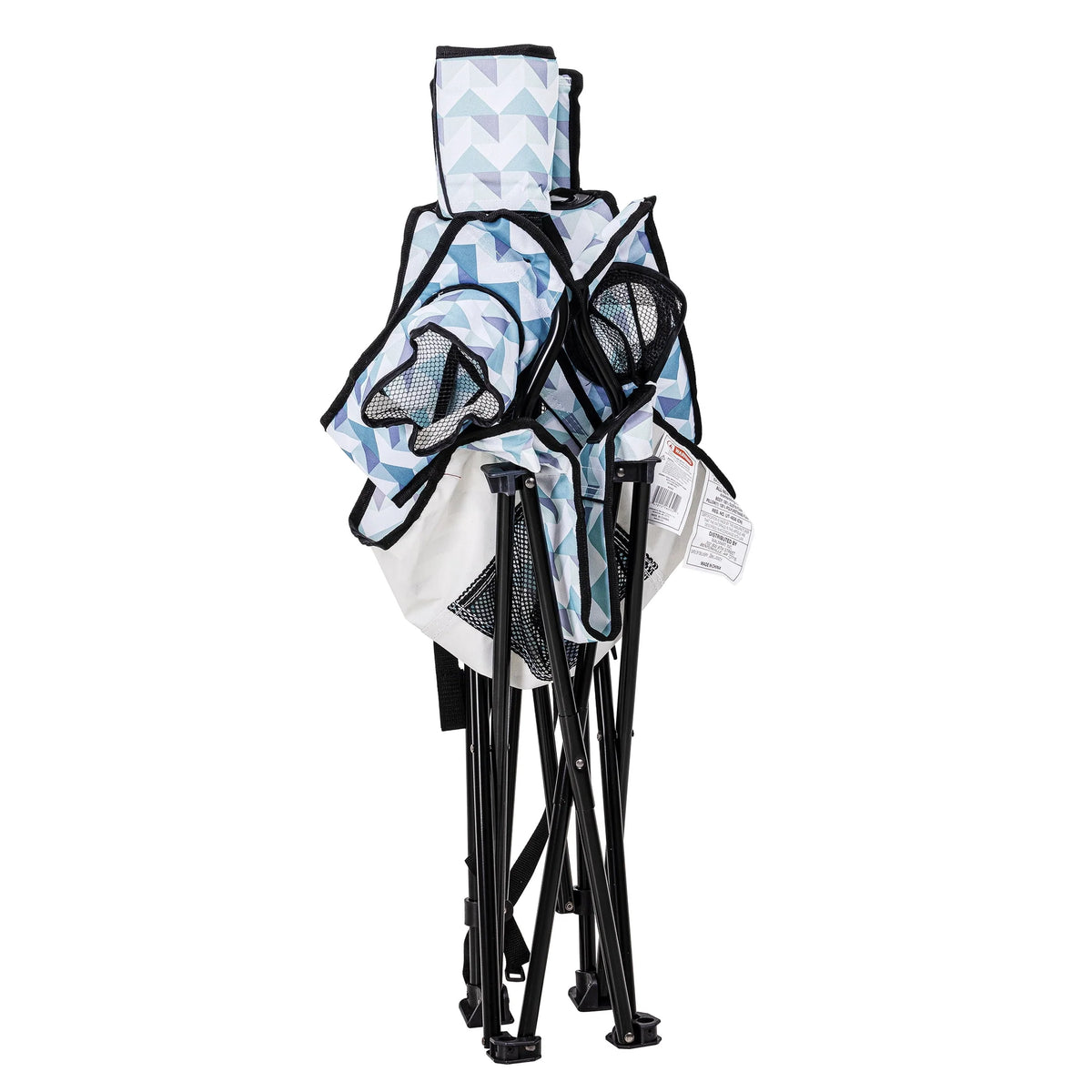 Blue and White Camp Chair with Footrest D90696