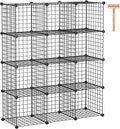 12-Cube Black Wire Cube Storage Organizer K662