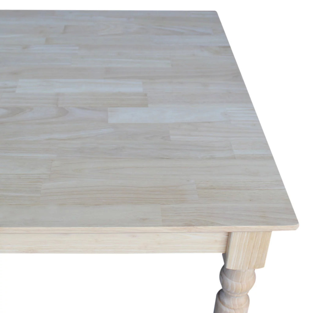 Solid Wood Top Table with Turned Legs Z82624