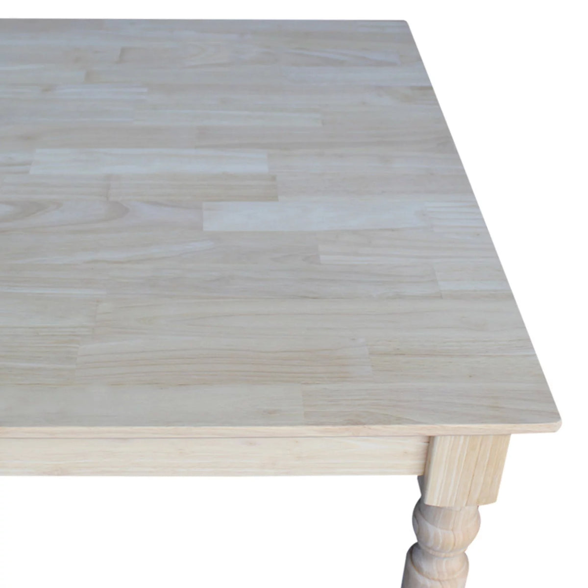 Solid Wood Top Table with Turned Legs Z82624