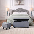 3 in 1 Tufted Linen Storage Ottoman Bench Set I1457