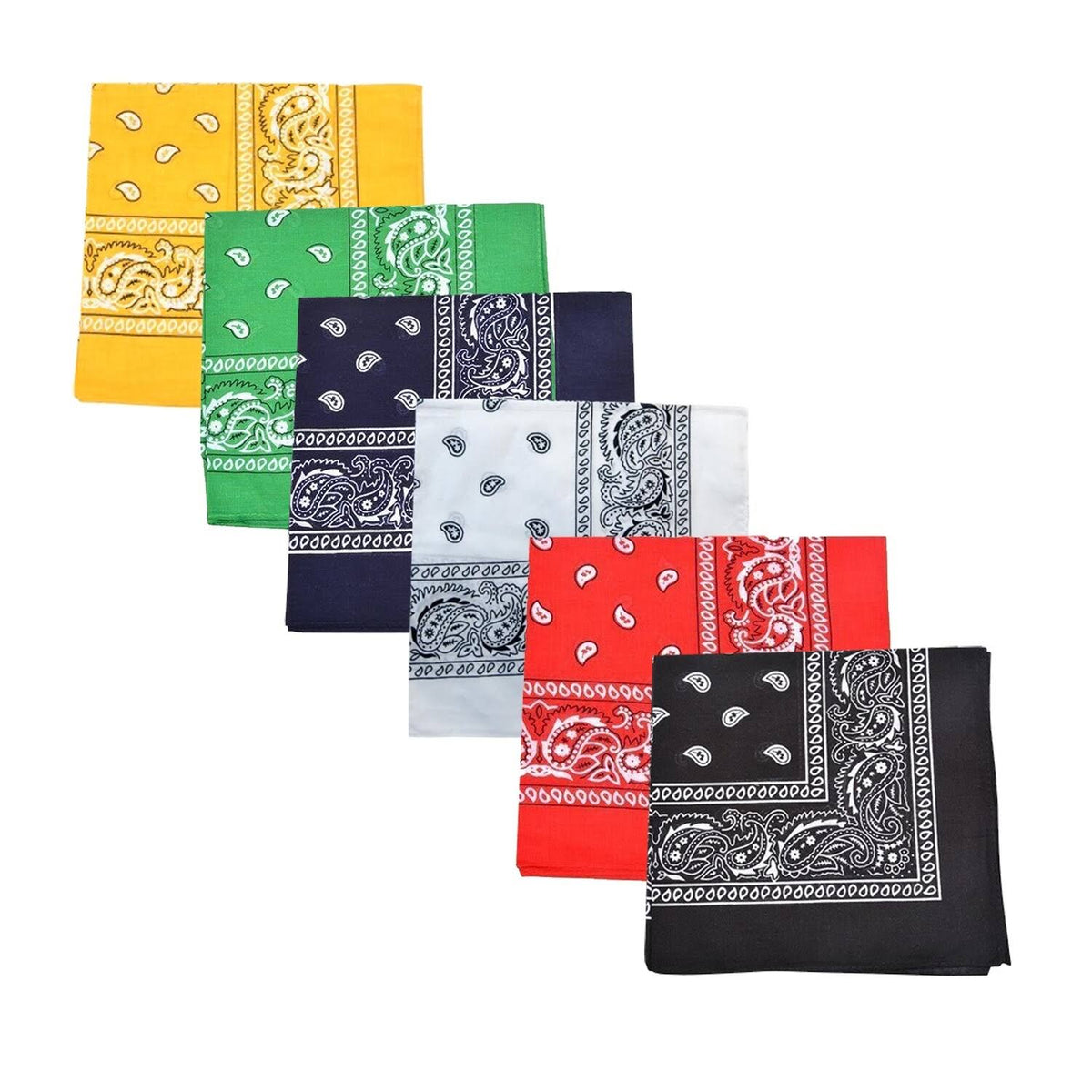 Set of 120 Polyester Double Sided Bandanas I53370