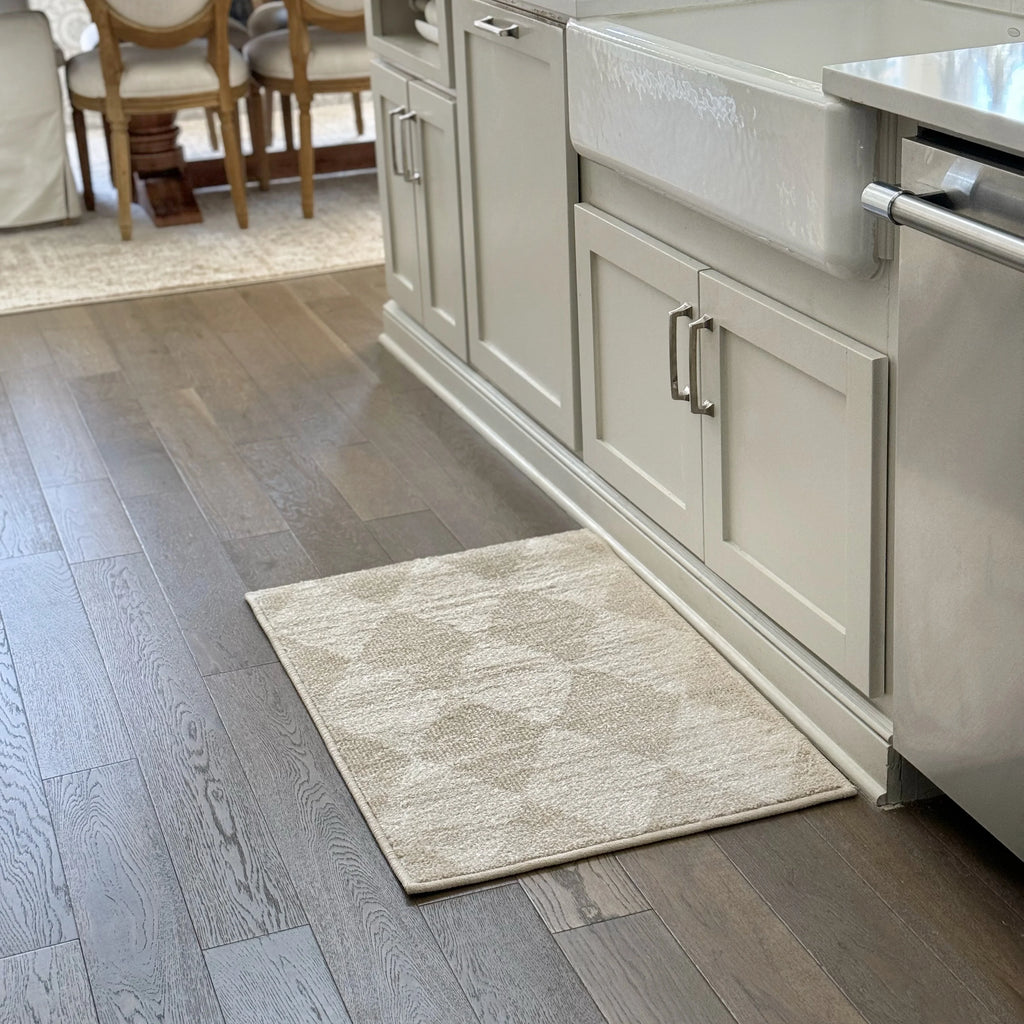 Beige Geometric Area Rug O4442