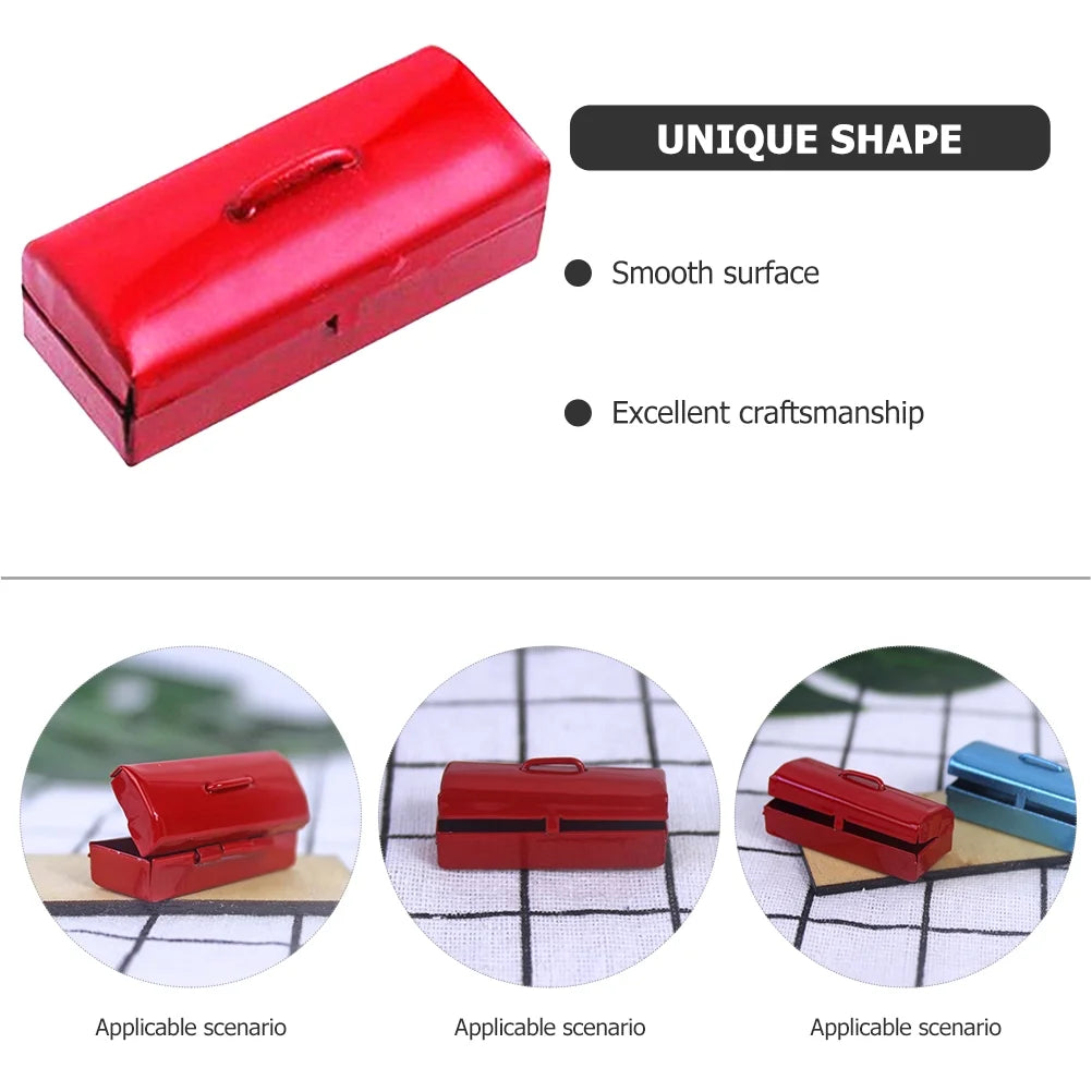 5 Count Mini Tin Case Toy Dollhouse Accessories Toolbox J25149