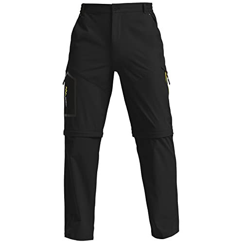 Mens Hiking Stretch Pants Convertible Quick Dry Lightweight Zip Off Outdoor Pants Y124426