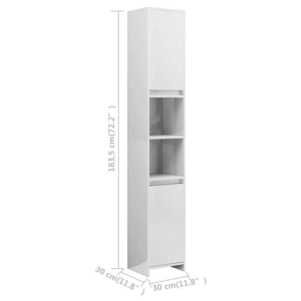 High Gloss White Chipboard Bathroom Cabinet O13338