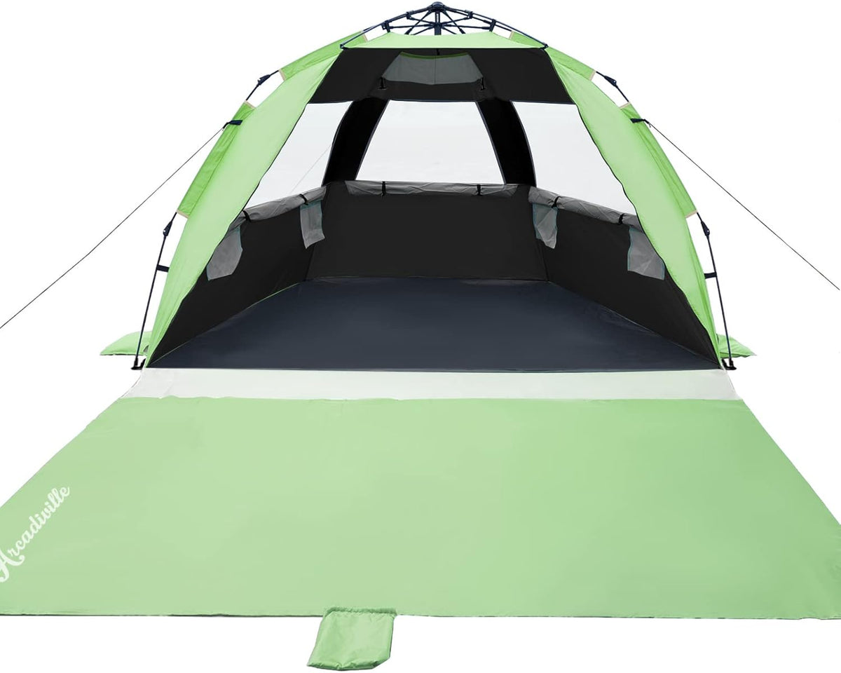 Pop up Beach Tent UPF 50+ 4 Person Sun Shelter M49985