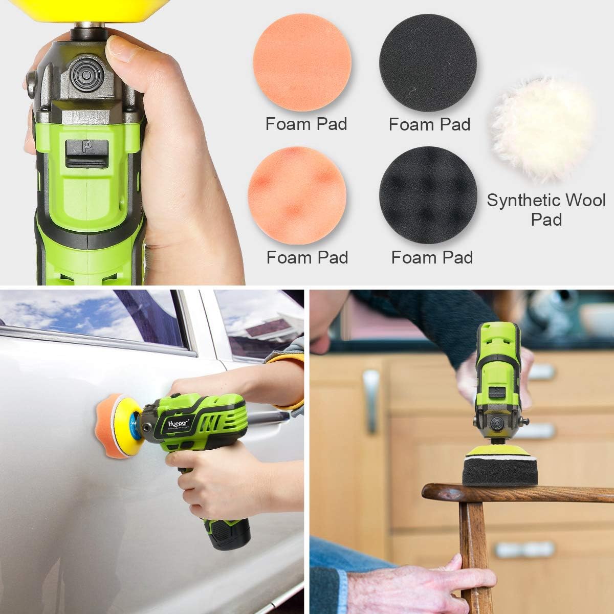 3-inch Cordless Variable Speed Polisher/Sander with 2 Li-ion Batteries F2745