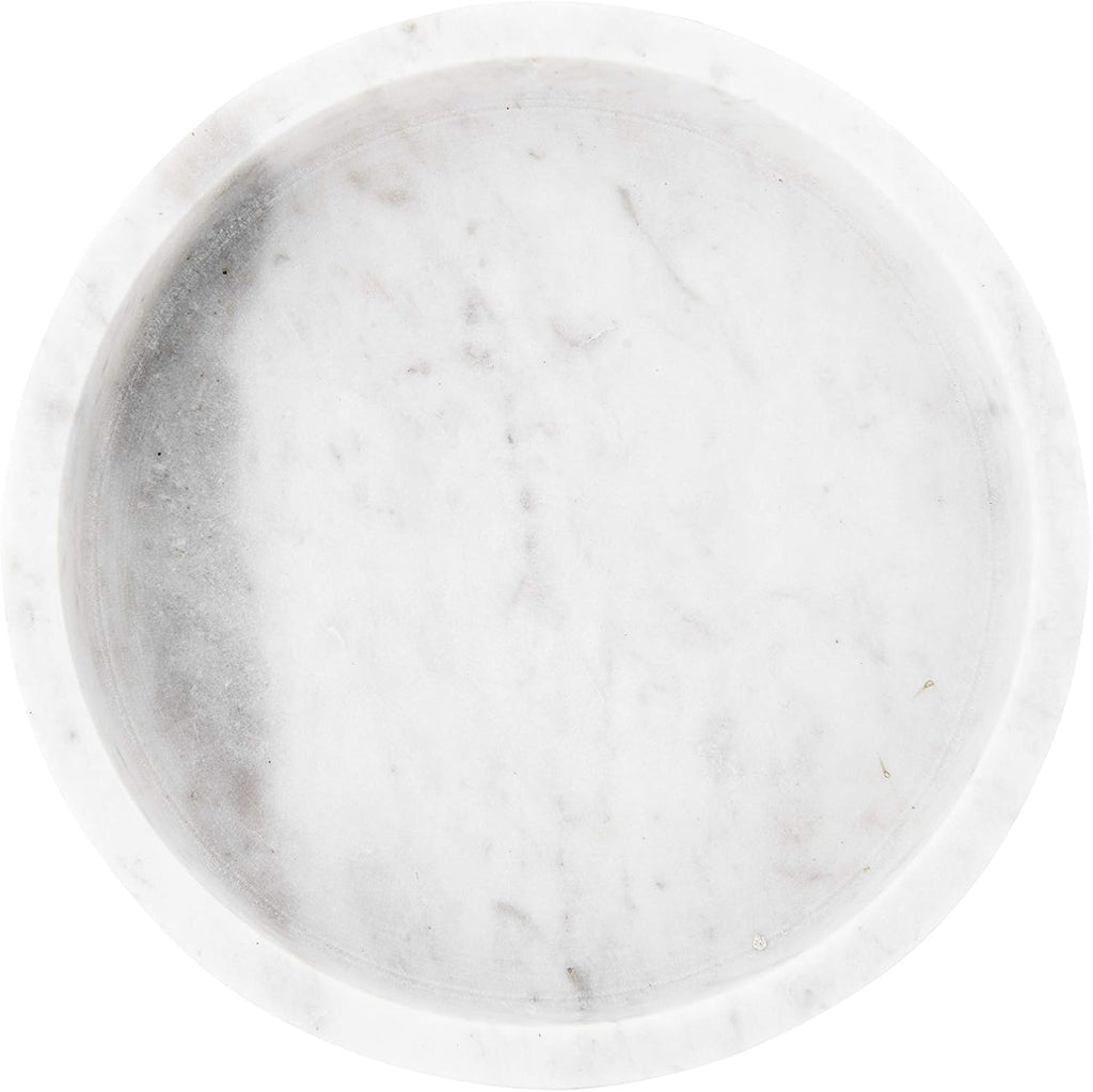 8 Round Carved Marble Tray J265793