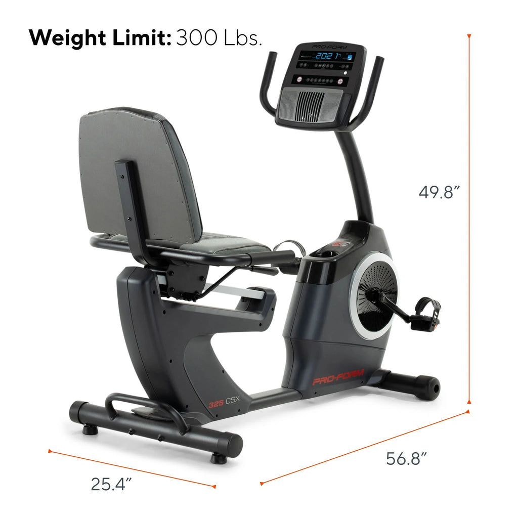 Recumbent Exercise Bike with Display, Tablet Holder, and Fan C345