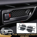 ABS Carbon Fiber Print Inner Door Handle Cover for Toyota Highlander Q829138