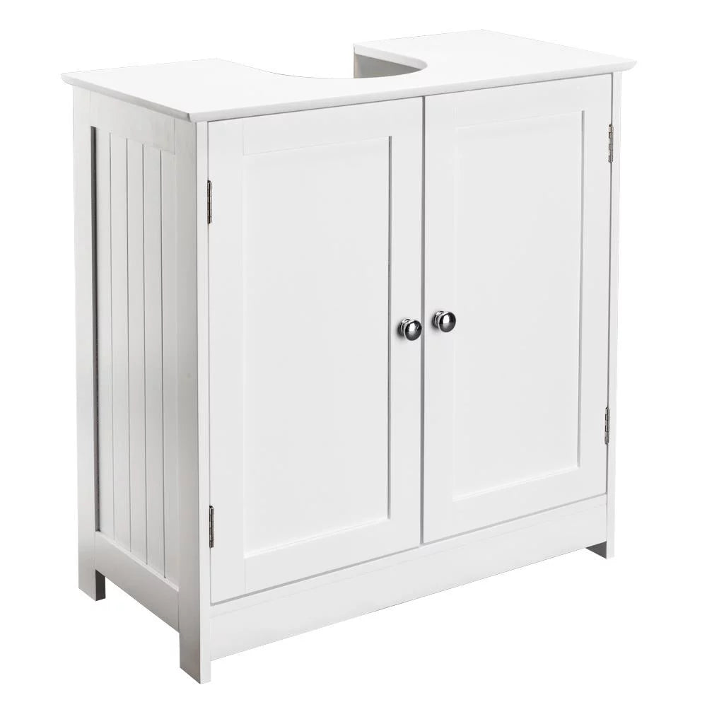 White Bathroom Vanity Cabinet with Adjustable Shelf R676160