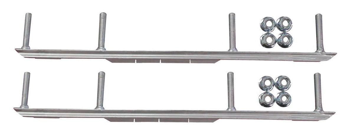 Orange Razor Snowmobile Skis with 6" Shaper Bars Complete Kit I78100